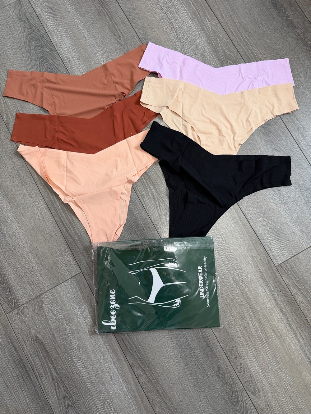 Seamless Thong Panties - 6-Pack Mixed Colors